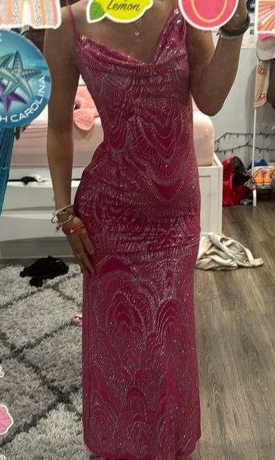 pink prom dress Size 4 - Image 4