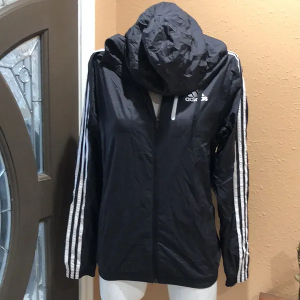 Adidas black full zip windbreaker jacket - Image 4