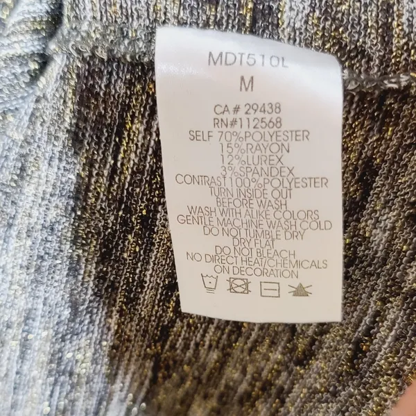 Miss Me long sleeve floral Embrace metallic top shirt pull over sz Medium - Image 9