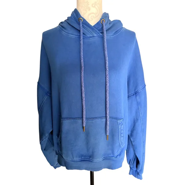 NWT FREE‎ PEOPLE | We The Free of a Feather Hoodie Mazarine Blue Small - Image 6