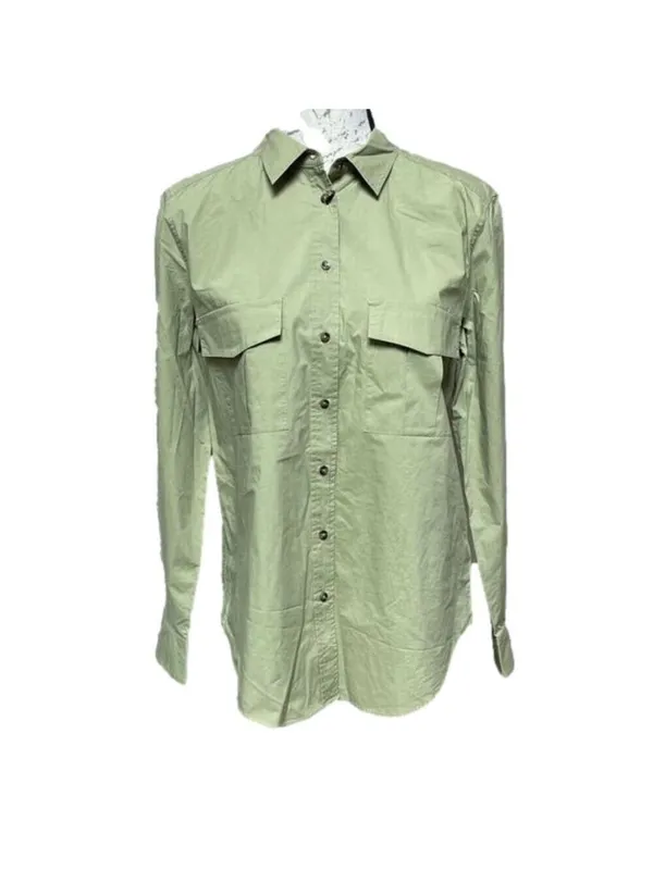 NWT MASSIMO DUTTI - 100% cotton Utility shirt M Academia Minimalist Quiet Luxury - Image 2