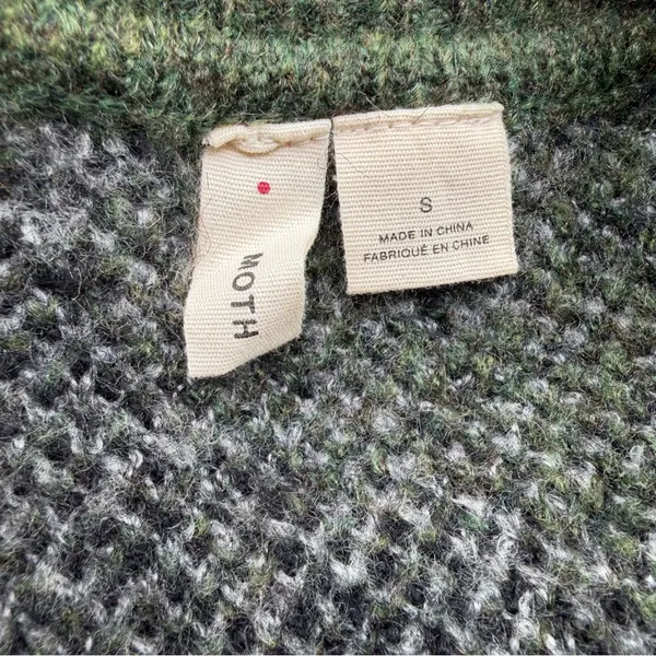 Moth Anthropologie Camo Fuzzy Longline Open Cardigan Sweater Women’s S - Image 5