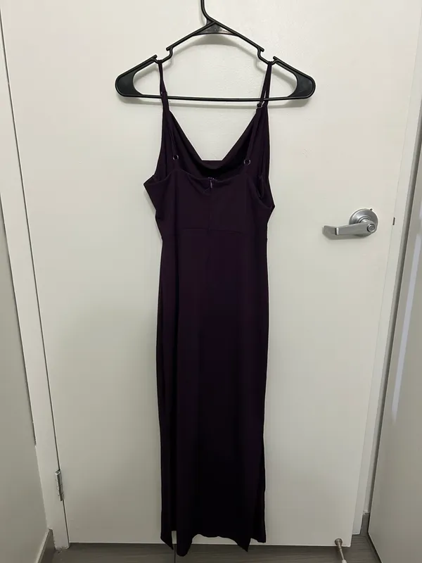 Amazon Cowl Neck Purple Midi Dress - Image 3