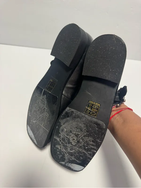 Free People Women's Rumor Diamanté Mary Jane Loafers Leather Size 9 - Image 8