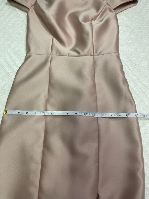 ALFRED SUNG Off-Shoulder Prom Dress in Tan - Size 0 - Image 13