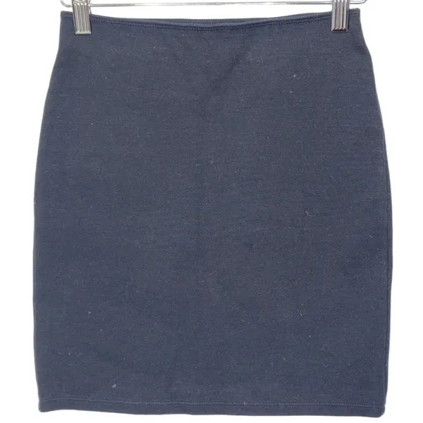 NEW Abercrombie & Fitch Black Cotton Pencil Skirt Mini Skirt Womens Size XS - Image 2