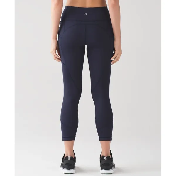Lululemon All The Right Places Crop II 23" Leggings 4 Midnight Navy Luxtreme - Image 2