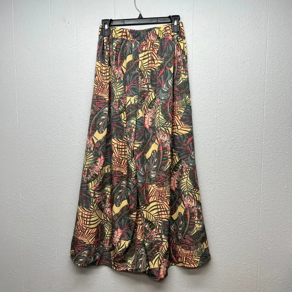 Pull On Wide Leg Cropped Floral Pants Womens Small Beachy Boho Tropical - Image 7
