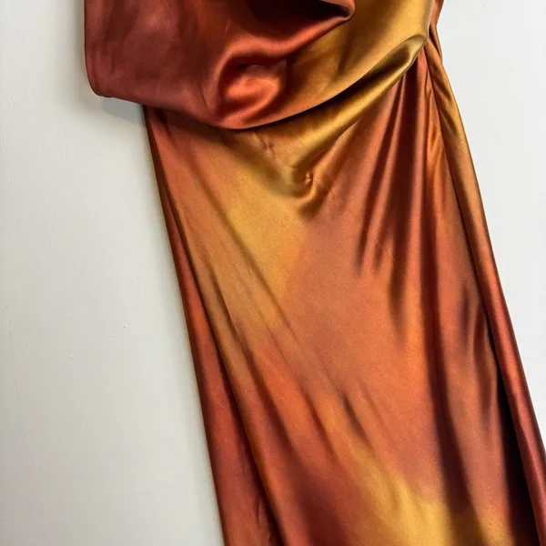 NWT ZARA Drape Satin Midi Dress Sz XS - Image 8
