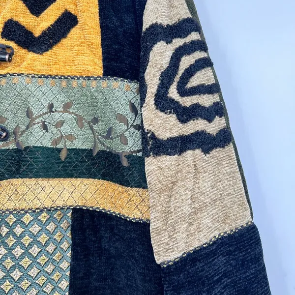 VINTAGE 90's Jacket Wearable Art Size Small Art To Wear Tapestry Lined kitschy - Image 6
