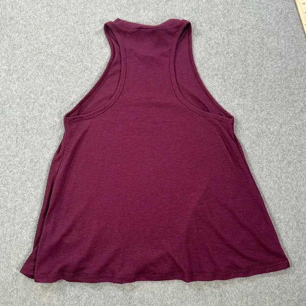 Free People Ribbed High Neck Tank Top Women's X-Small Purple Sleeveless Swing - Image 8