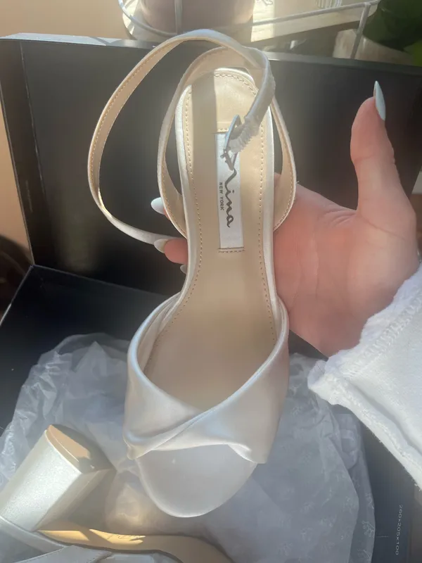 Nina Bridal Heels Ivory 5.5 - Image 7