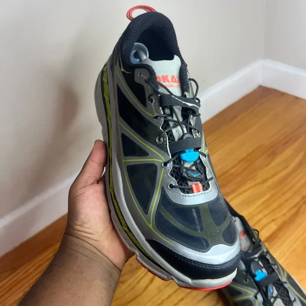 Hoka Stinson Lite Black Mesh Silver Size 12.5M NO BOX - Image 13