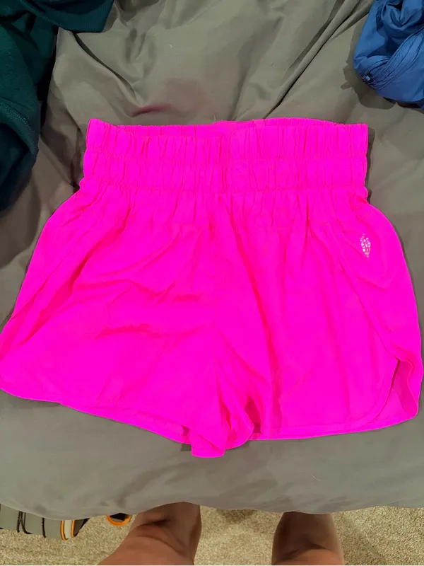 Free People Movement Neon Hot Pink Shorts - Image 2