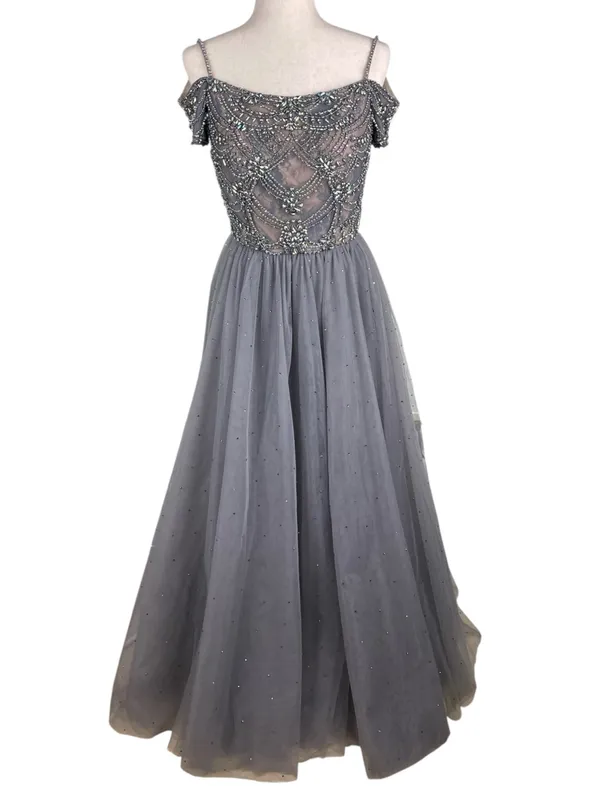 Sherri Hill 51450 Dress Off Shoulder Beaded Bodice Tulle Skirt Ball Gown Size 6 - Image 3