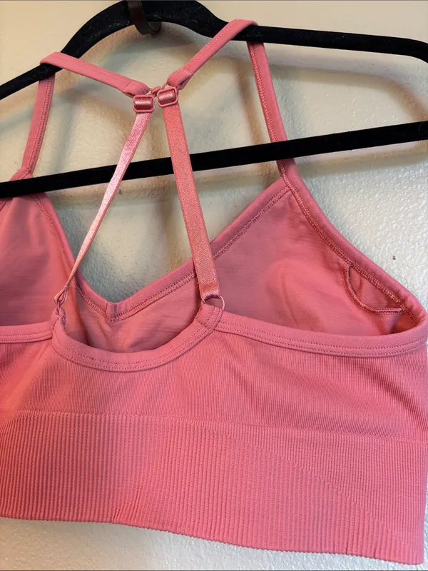 lululemon athletica 10 Rose Mauve Convertible Racerback Light Support Sports Bra - Image 8
