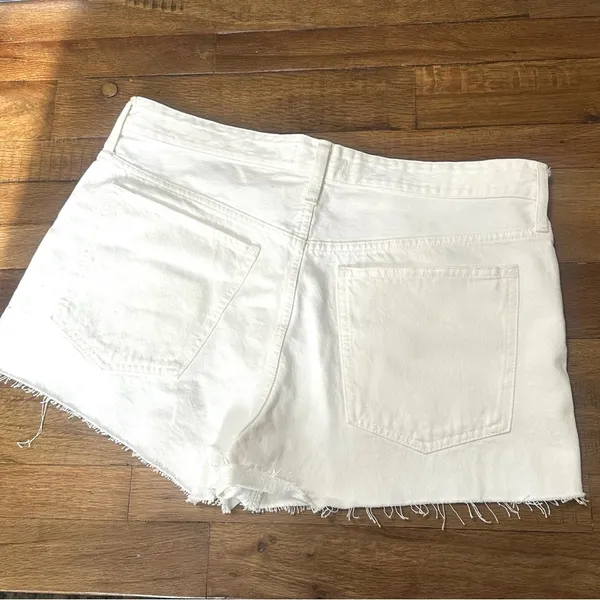 NWT Madewell Relaxed Denim Shorts in Tile White ND717 31 - Image 5