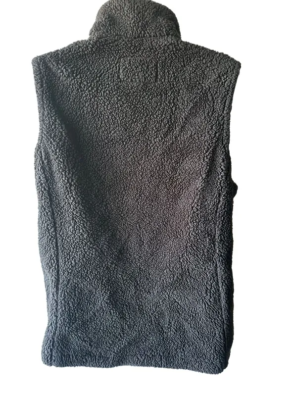 Sage Collective Women’s Black Sherpa Fleece Vest Size M Cozy High Pile Zip Up - Image 2