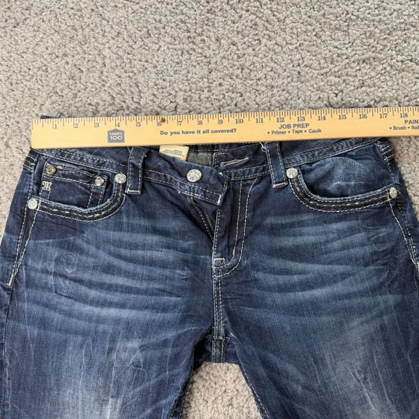 Miss Me Signature Skinny Jeans Dark Wash Embellished JE7213S2L Size 32 - Image 4