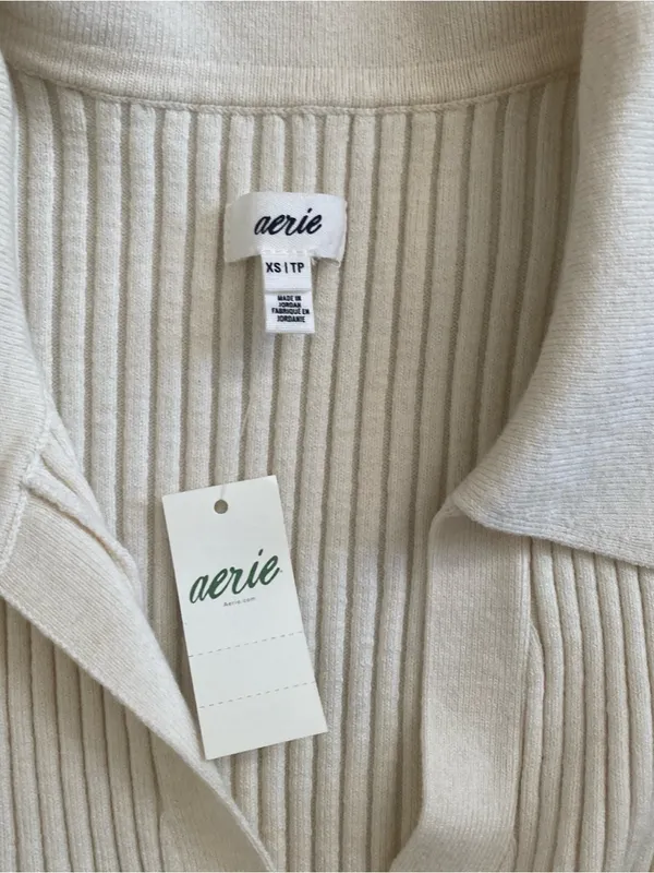 Aerie ribbed cropped cardigan top - Image 6