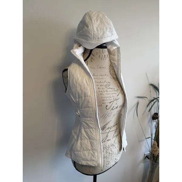 Lululemon Another Mile Full Zip Vest Hooded White Second Release‎ W4BSCS Sz 2 - Image 7