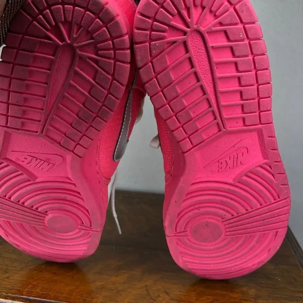 Nike Dunk High‎ Premium Pink Flash Metallic Shoes - Image 6