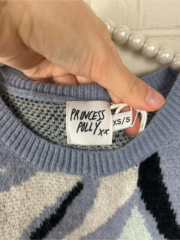 NWT Princess Polly Kailey Knit Jumper Blue Swirl Size XS/S - Image 6