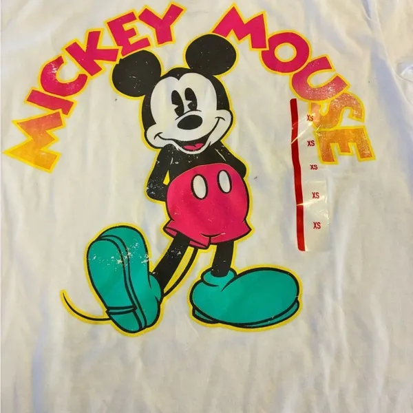 Disney Mickey Mouse Kids T-Shirt - White and Yellow - Image 2