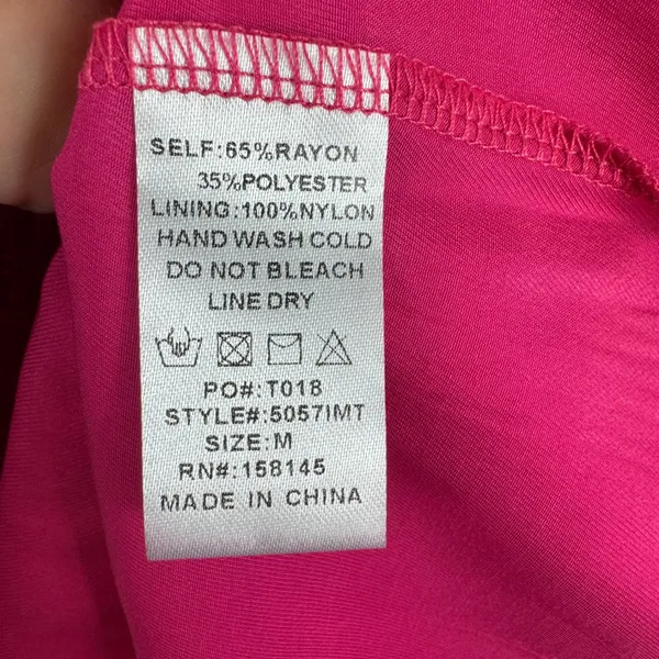 Twenty Ten Womens Fuchsia Pink Lace‎ Trim V-Neck Camisole Tank Top NWT Size M - Image 6