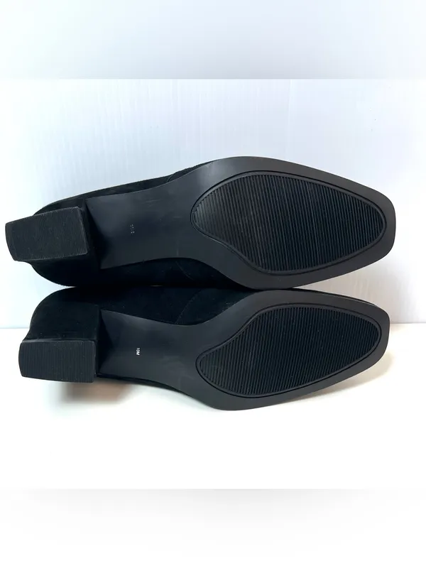 Karen Scott Riley Black Suede Leather Square Toe Block Heel Pumps Size 10M - Image 7