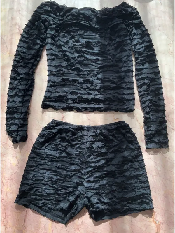 superdown Jessamine Shorts Set in Black Small New Womens Coord Set - Image 4