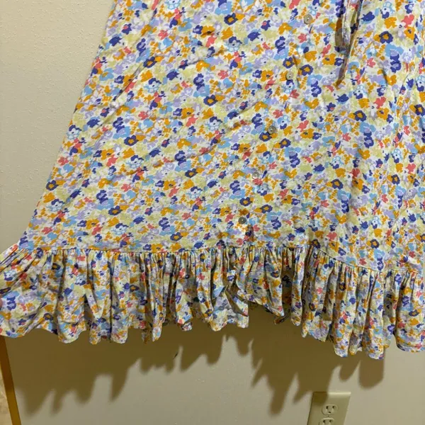 Rails Size S Small Adalyn Midi Dress Papaya Flowers Button Front Sundress - Image 10