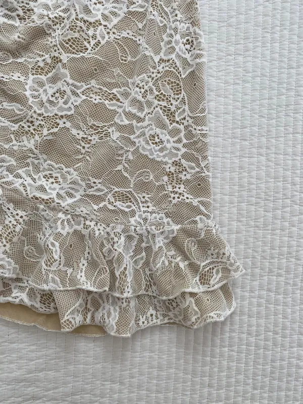 white beige lace ruffle Princess Polly dress - Image 8