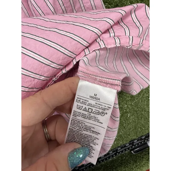 Old Navy Smocked Puff Sleeve Babydoll Dress Pink Cottagecore Coquette Girly M - Image 7