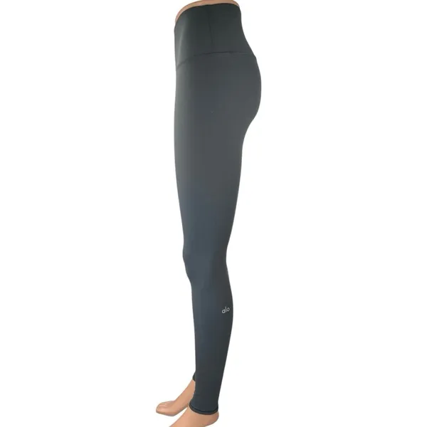 Alo Yoga Women's Gray Mid Rise Yoga Workout Athletic Leggings Pants Size S - Image 2