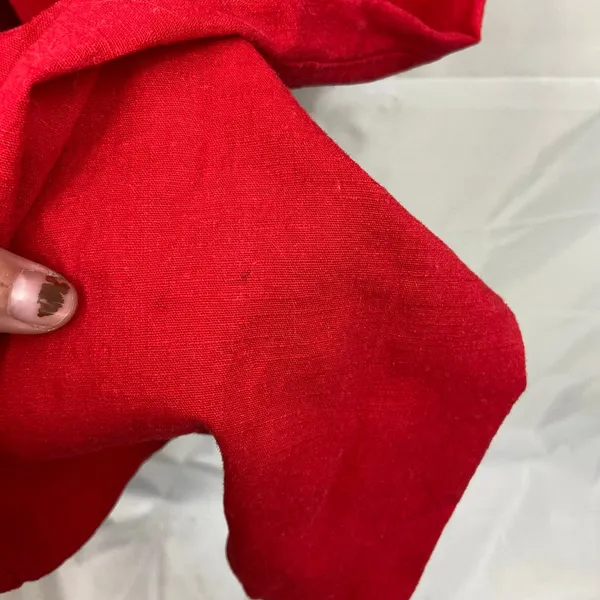 ASTR The Label‎ women's red linen blend straight leg adjustable casual jumpsuit - Image 7