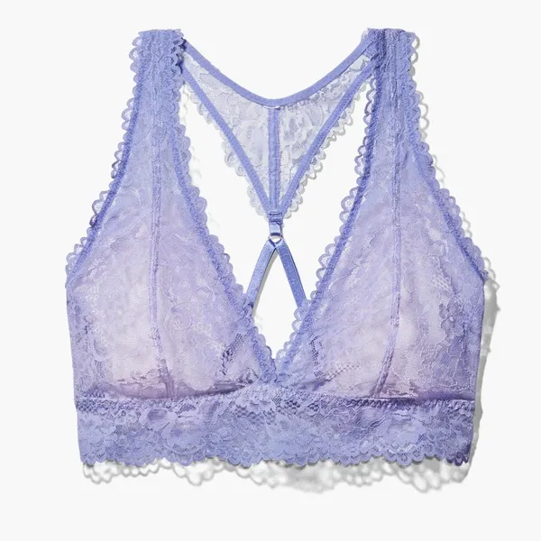 New‎ Floral Lace Racerback Bralette black - Image 3