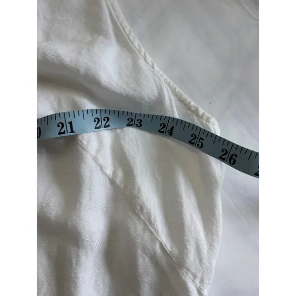 Loft Plus White Linen Blend Sleeveless Button Front Midi Dress Plus Size 24 - Image 5
