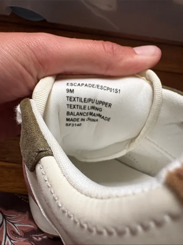 Steve Madden White, Navy, Pink & Olive Retro Runner Sneakers - Image 7