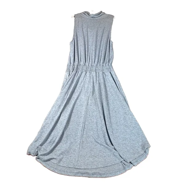 Soft Surroundings XL Tall Blue Kerry Dress Sleeveless Cowl Neck Smocked Waist - Image 13
