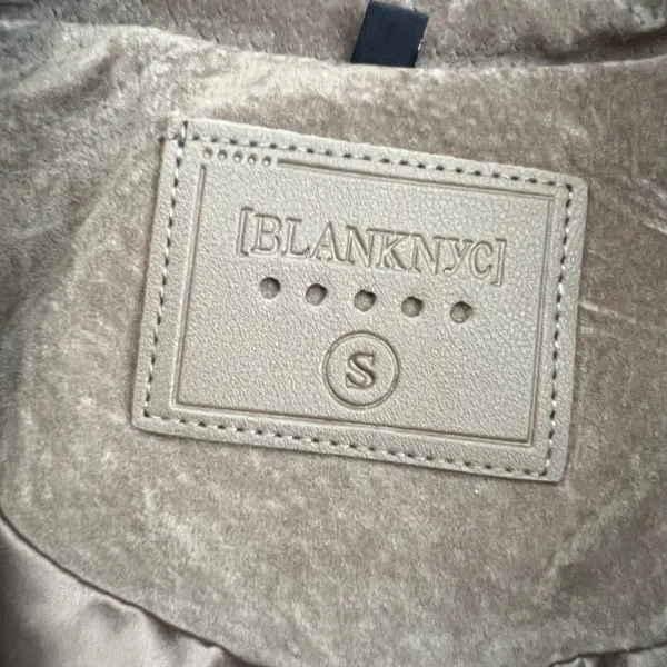 Blank NYC Taupe Suede Moto Jacket Classic Biker Style timeless size small - Image 7