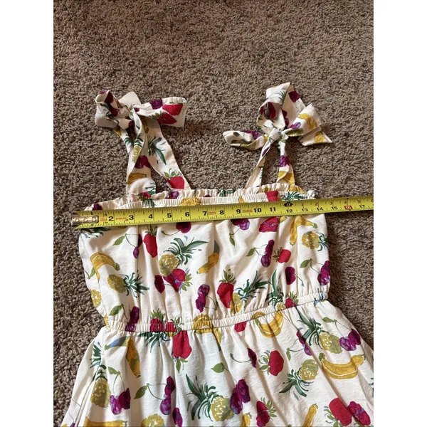 Sadie & Sage Kerr Fruit Salad Tiered Midi Dress Size Small Peasant Style - Image 4