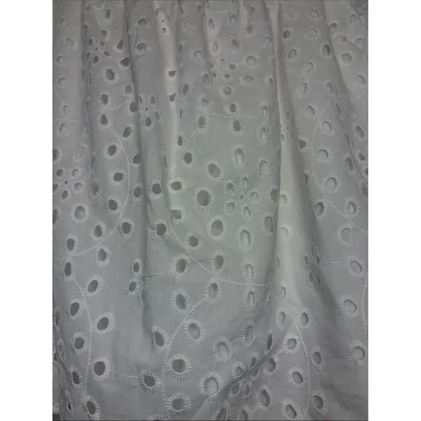 1.State NWT White Eyelet Puff Sleeve Square Neck Crop Delicate Blouse Top SZ M - Image 4