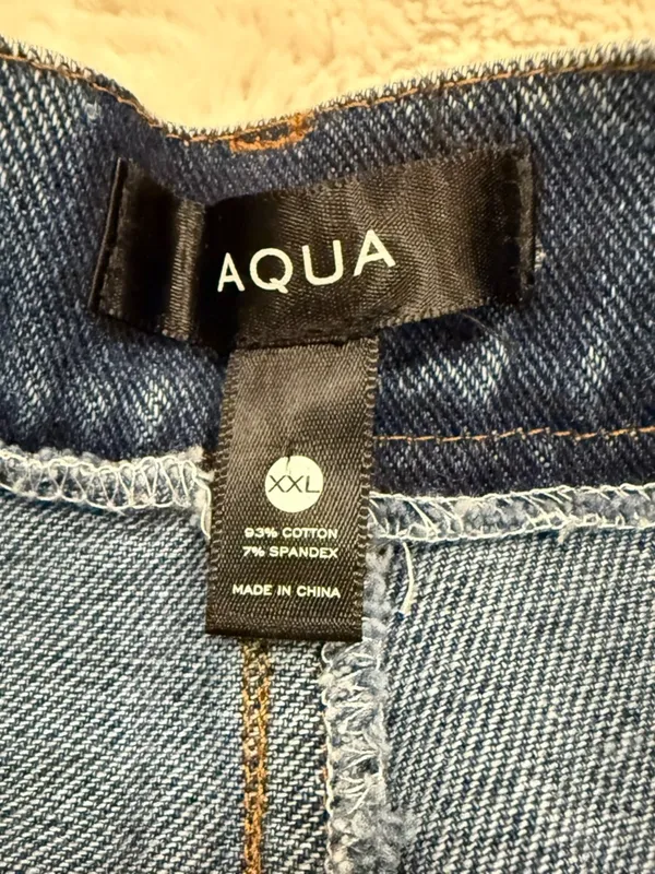 NWT AQUA Denim Button-Down Skort - Size XXL - Image 3