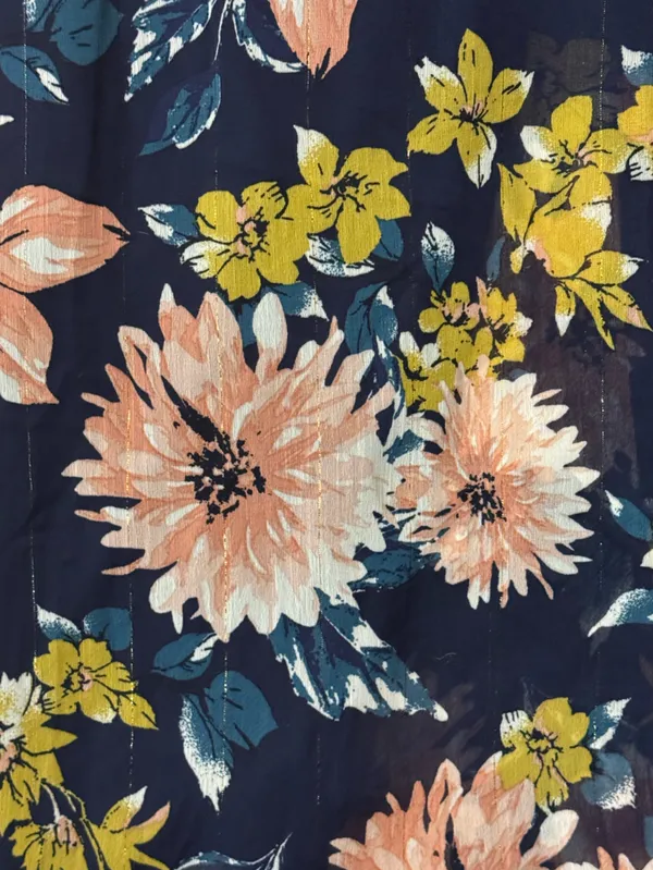 LULU’S Wide Leg Floral Jumpsuit S 16” p2p + Navy Multi NWT - Image 5