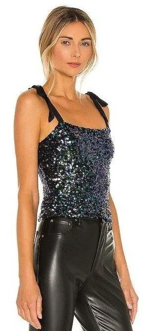 Free People Hey Girl Sequin Cami - Image 2