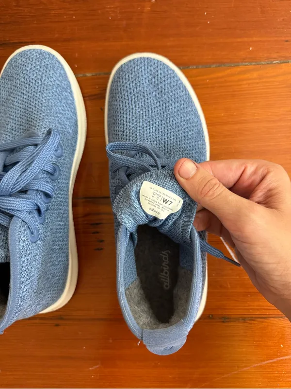 EUC Allbirds Tree Toppers High Top Blue Lightweight Sneakers Sz 7 💛🍄 - Image 7