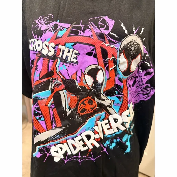 Marvel Spider-Man Across the Spider-Verse Miles Morales T-Shirt Black - Image 3