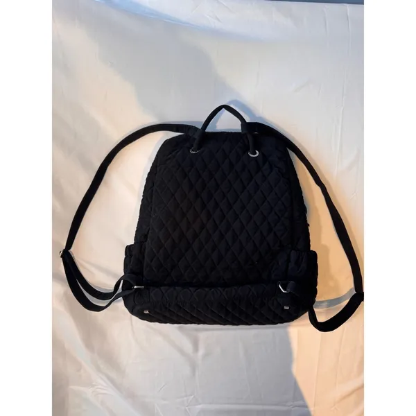Vera Bradley Black Quilted Cotton Backpack Adjustable Straps Travel School‎ Bag - Image 2