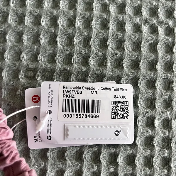 NWT Lululemon Removable Sweatband Cotton Twill Visor‎ M/L - Image 3